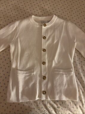 Cream long sleeve cardigan